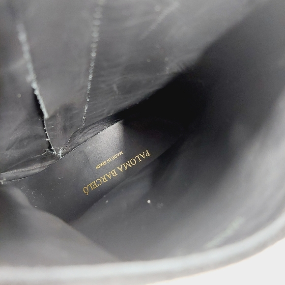 New Paloma Barcelo Disa Track Suede Black Ankle Bootie K575 - Picture 10 of 11